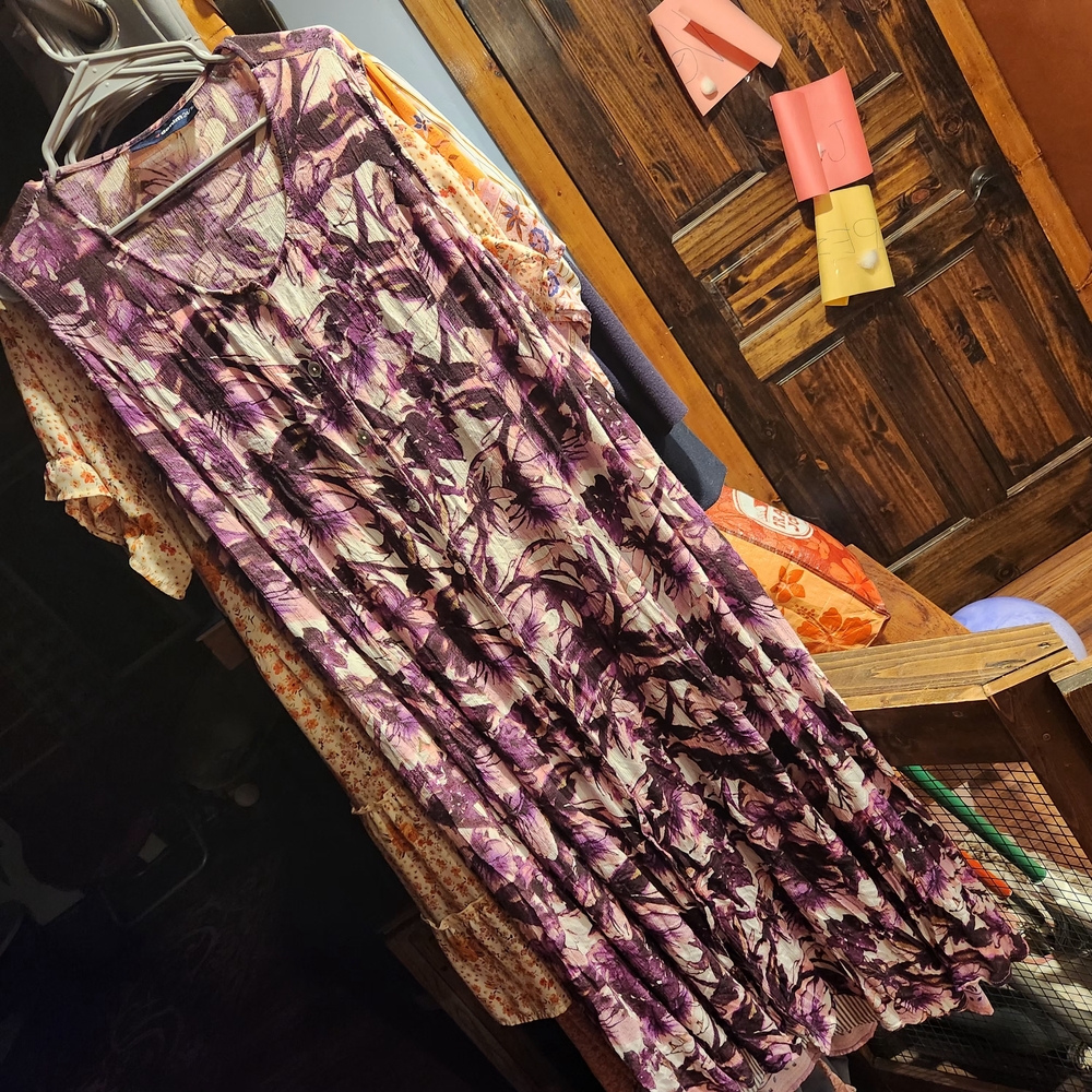 Denim 24/7 Purple and Pink Floral Dress